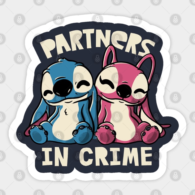 Partners In Crime Cute Lover Gift Sticker by eduely